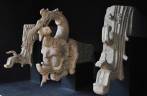 Peças do Museu de Esculturas, nas ruínas mayas de Copán, em Honduras